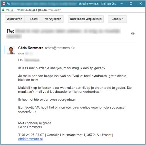 datum afspreken via mail|Een e